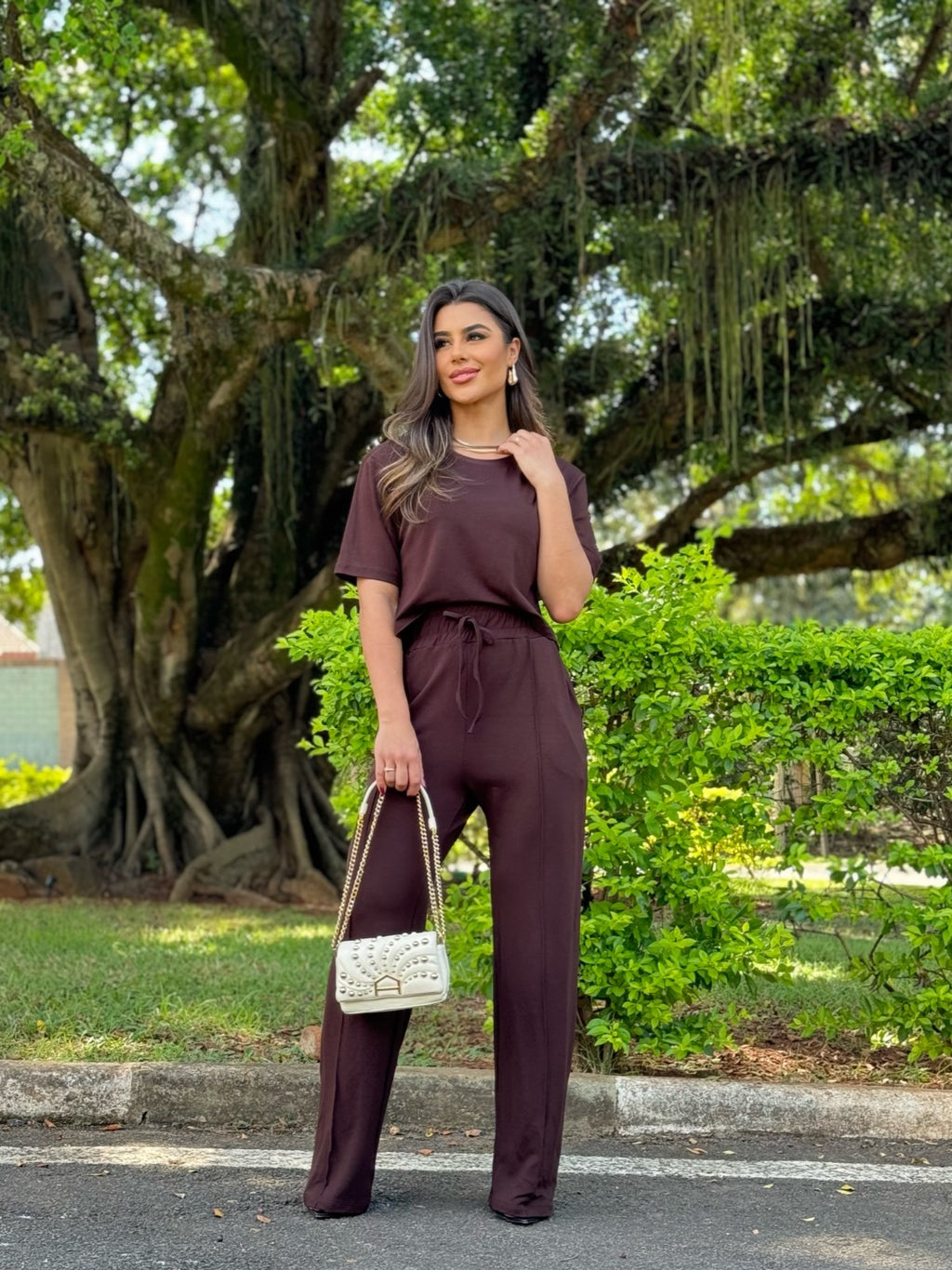 Conjunto Cloe Feminino - Marrom