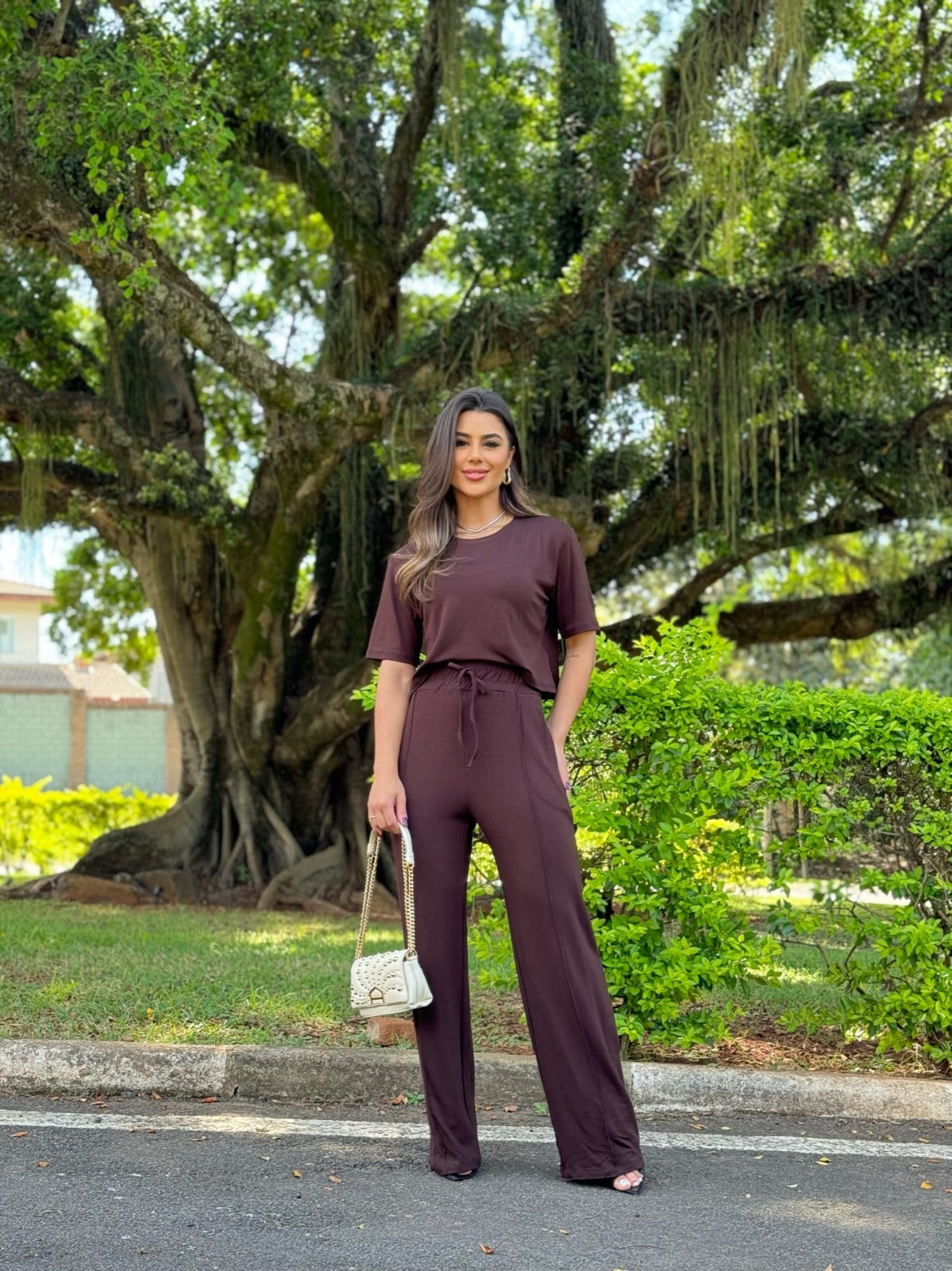 Conjunto Cloe Feminino - Marrom