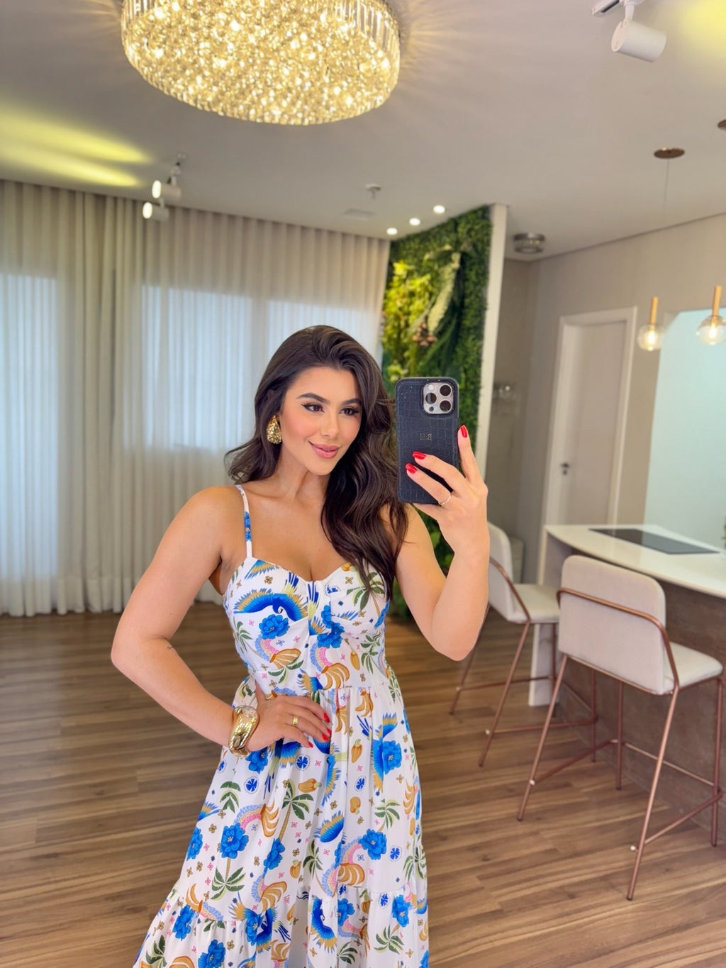 Vestido Mari Feminino - Azul