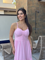 Vestido Mari Feminino - Rosa