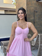 Vestido Mari Feminino - Rosa