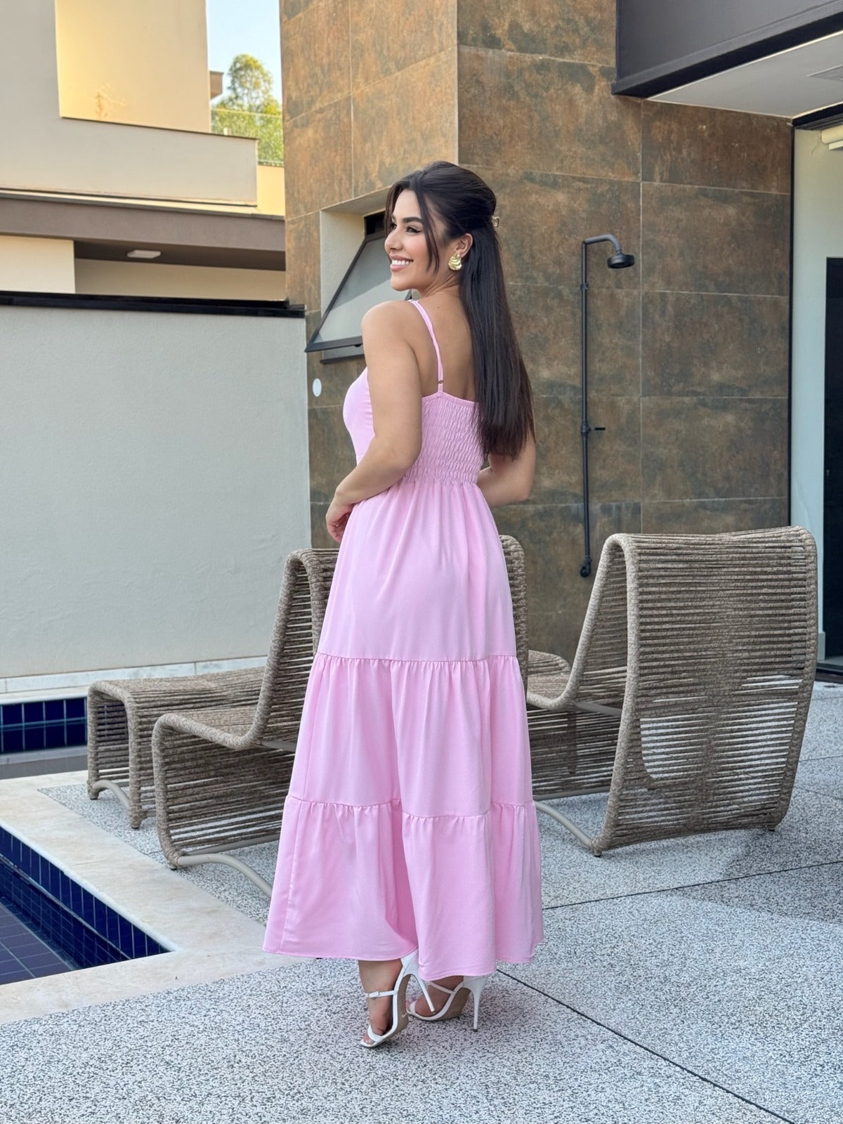 Vestido Mari Feminino - Rosa
