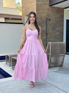 Vestido Mari Feminino - Rosa