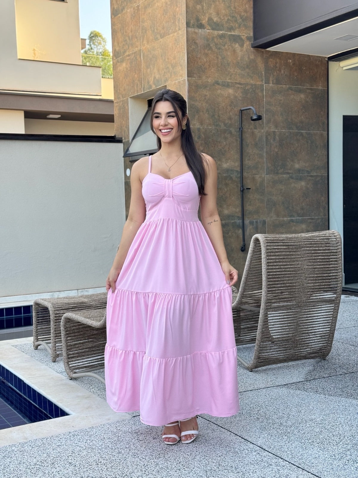 Vestido Mari Feminino - Rosa