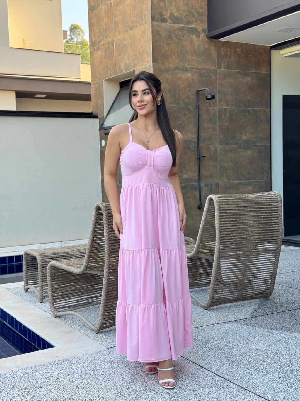 Vestido Mari Feminino - Rosa