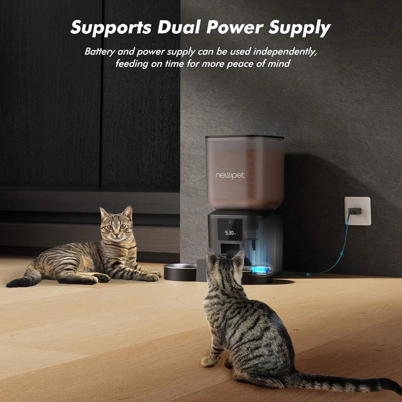 Alimentador Automático Inteligente para Pets  | Com Controle via Botão | Capacidade 8L | Ideal para Gatos e Cães
