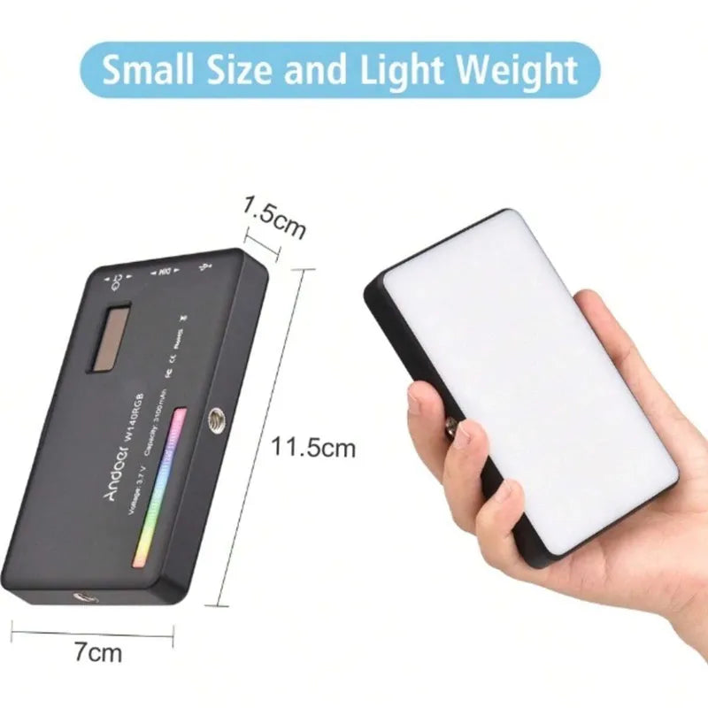 Luz LED Selfie Profissional W140 – Potência, Versatilidade e Criatividade em um Só Dispositivo