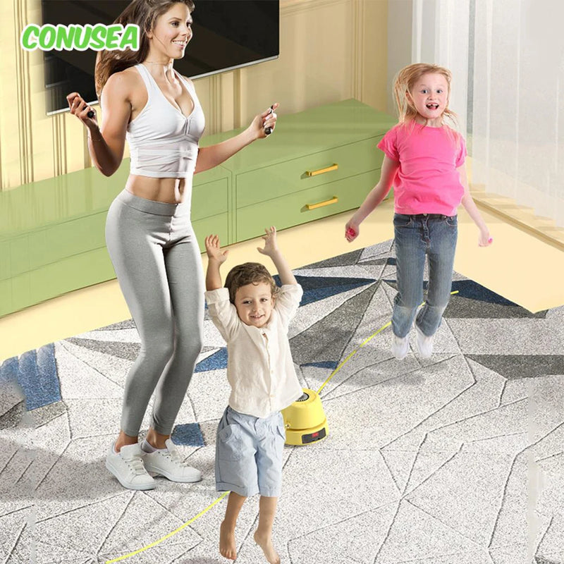 Máquina de Pular Corda Elétrica com Controle Remoto – Treino Inteligente e Divertido para Todas as Idades