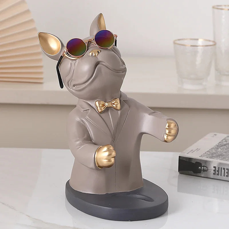 Estátua Bulldog Premium Porta Vinho – Sofisticação e Estilo na Sua Decoração