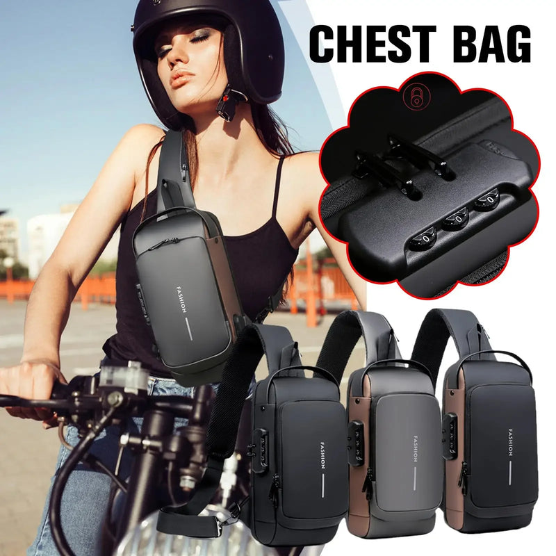 Bolsa Transversal Masculina Antifurto com USB – Ideal para Escola, Viagens e o Dia a Dia