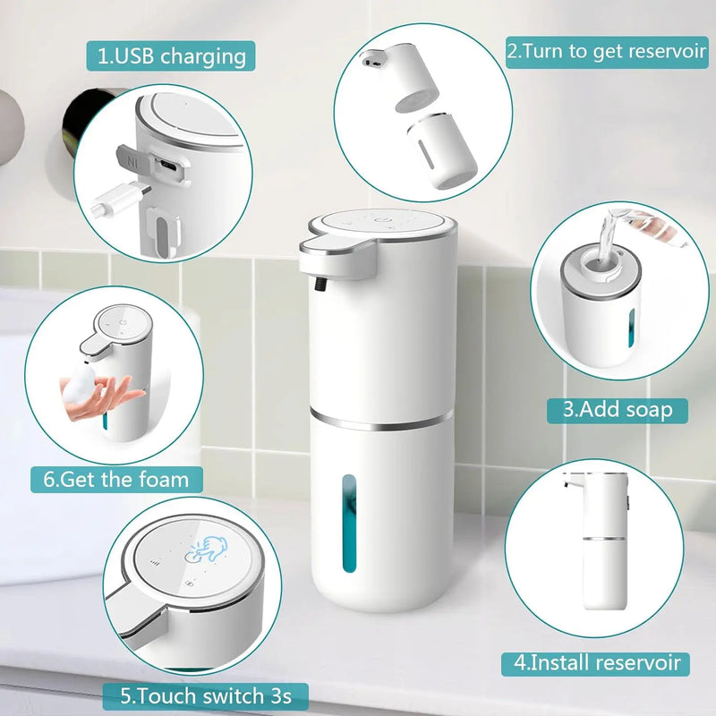 Dispensador Automático de Sabonete Líquido USB – Tecnologia e Higiene na Palma da Sua Mão