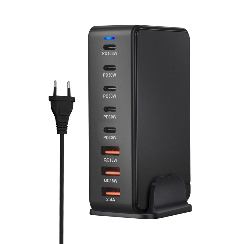 Hub de Carga Rápida 8 em 1 USB-C 268W – GaN Pro