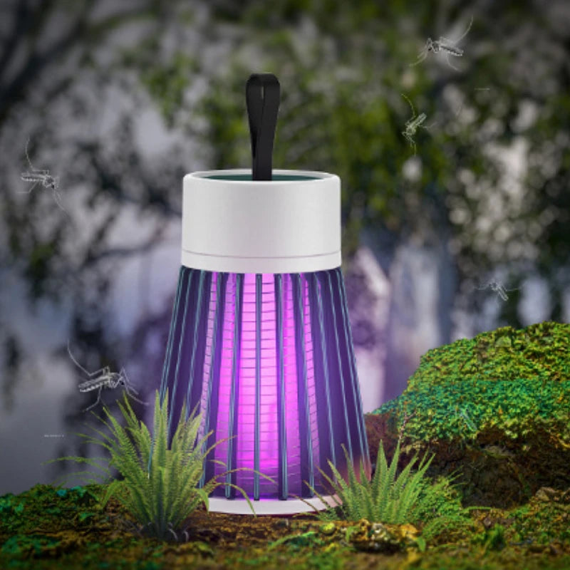 Lâmpada Elétrica Mata-Mosquitos com Luz UV USB Recarregável – Diga Adeus aos Insetos com Segurança e Praticidade