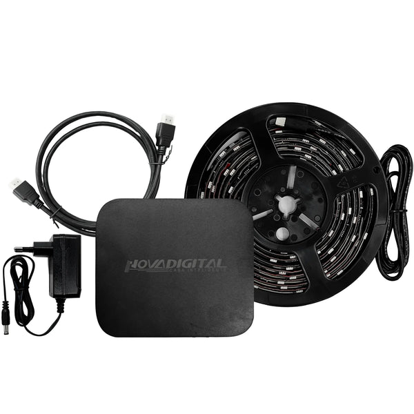 Kit Fita LED Inteligente para TV 40 a 50 Polegadas – Imersão Total com Controle por Voz e Wi-Fi
