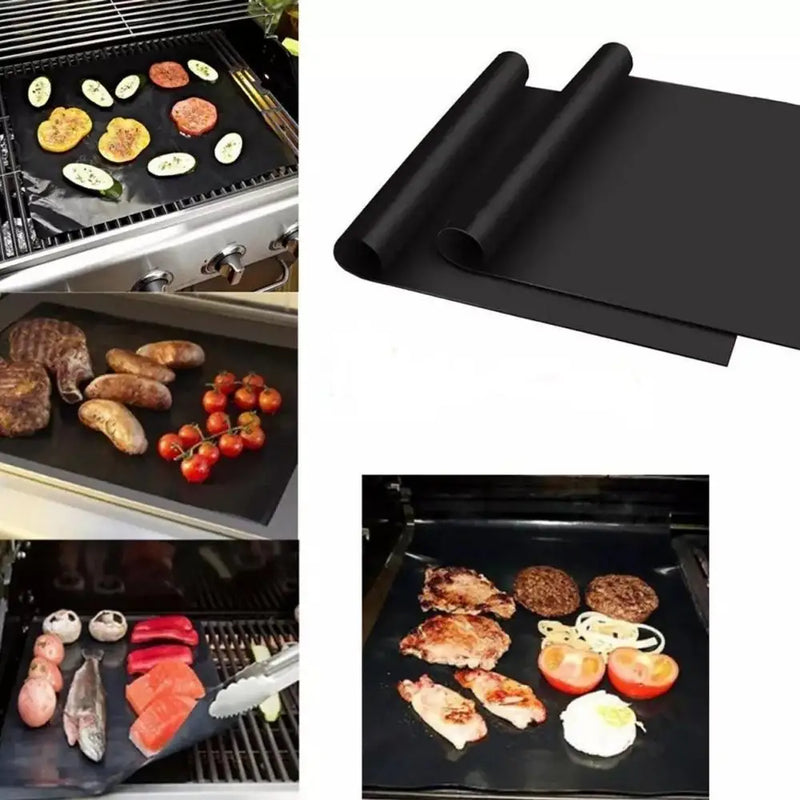 Kit com 3 Mantas Térmicas Antiaderentes para Churrasco – Reutilizável e Super Prática