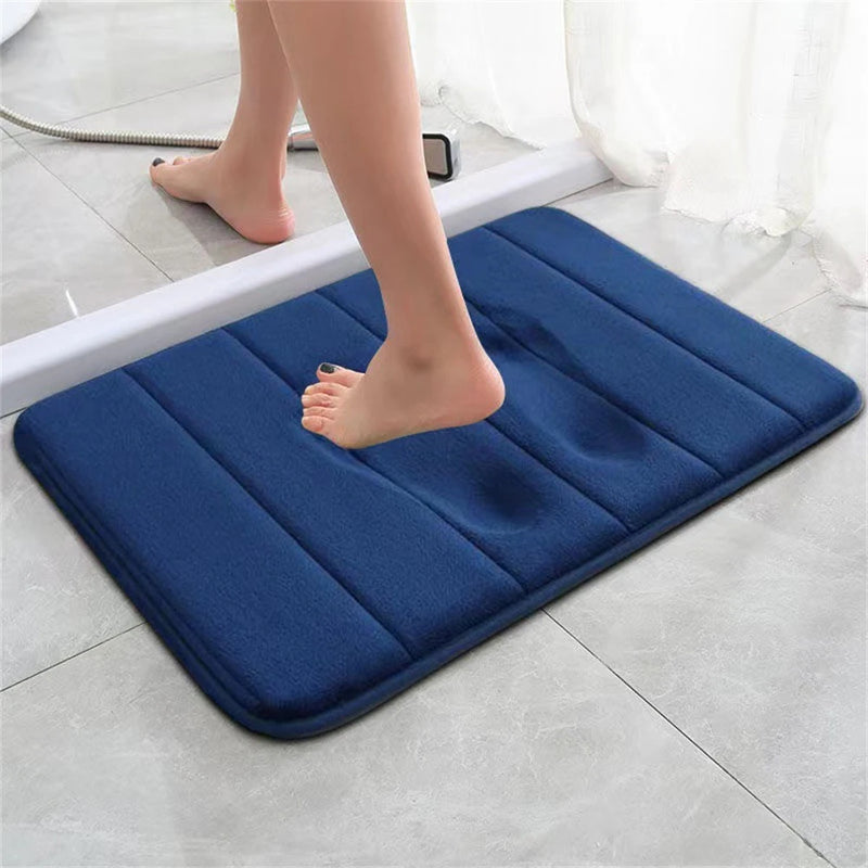Tapete de Banheiro Super Absorvente com Espuma de Memória – Conforto e Segurança a Cada Passo