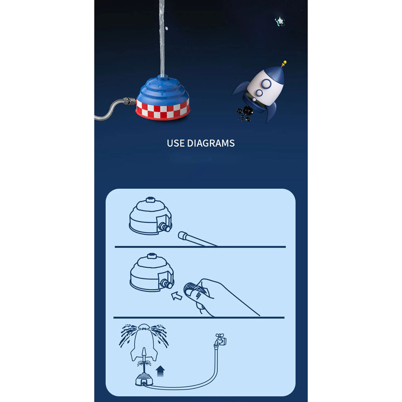 Brinquedo Foguete Giratório com Jato D'Água – Diversão ao Ar Livre para Crianças