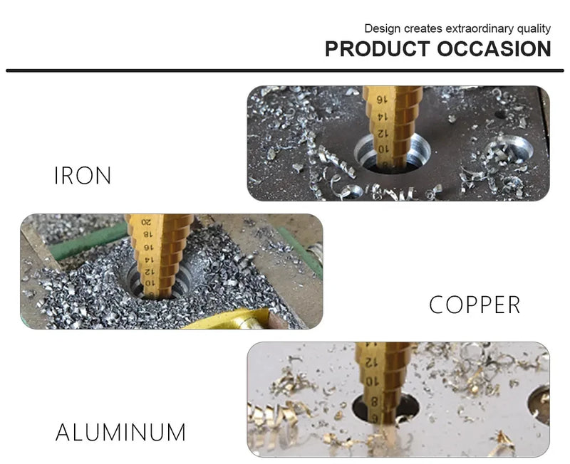 Kit com 6 Brocas em Cone para Metal – Alta Performance, Máxima Durabilidade