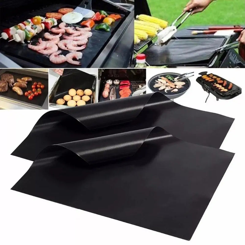 Kit com 2 Mantas Térmicas Antiaderentes para Churrasco – Reutilizável e Super Prática