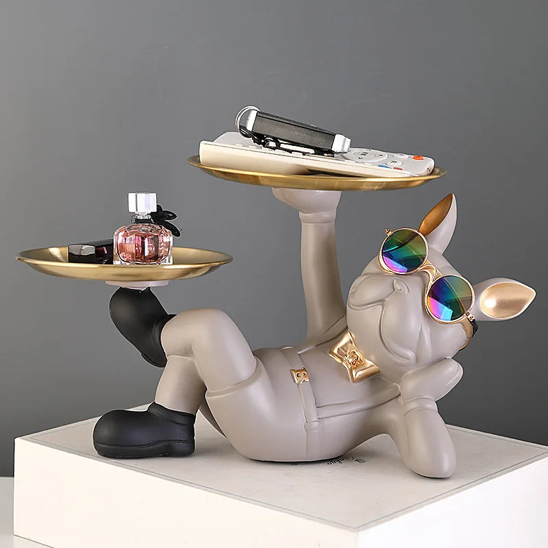 Estátua Bulldog Premium – Organização e Estilo em um Só Item