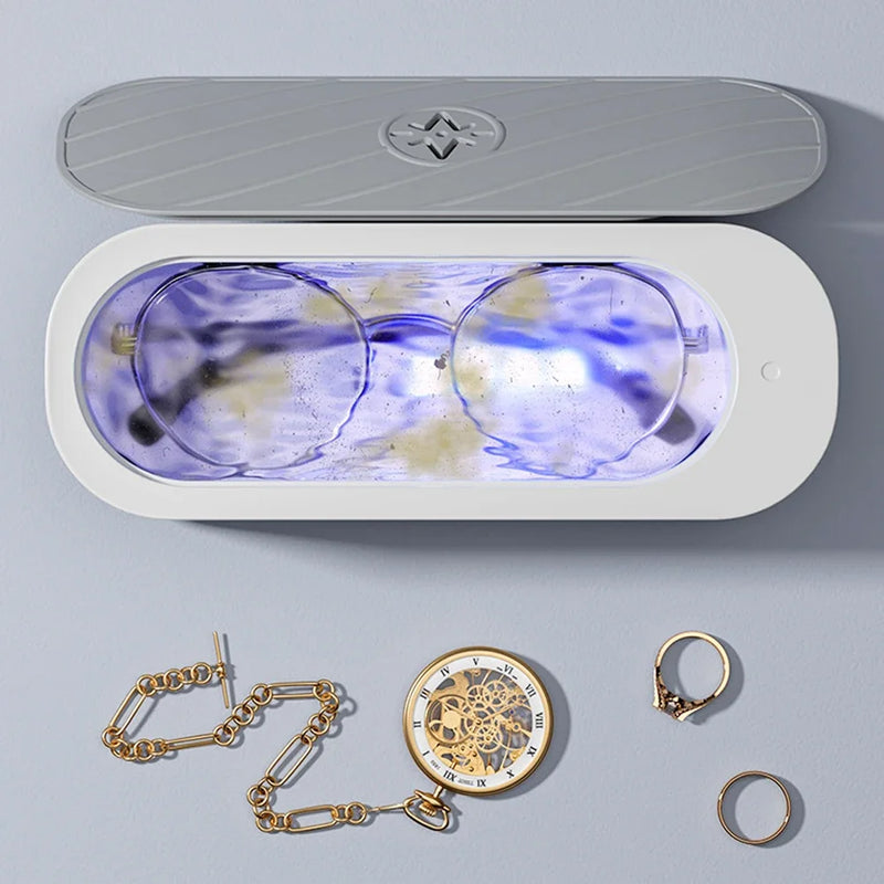 Limpador Ultrassônico Portátil Multiuso – Limpeza Profunda, Silenciosa e Tecnológica em Minutos