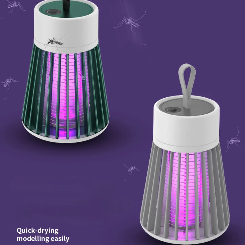 Lâmpada Elétrica Mata-Mosquitos com Luz UV USB Recarregável – Diga Adeus aos Insetos com Segurança e Praticidade