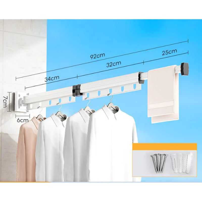 Varal Retrátil Compacto de Alumínio – Praticidade, Durabilidade e Elegância para Seu Espaço