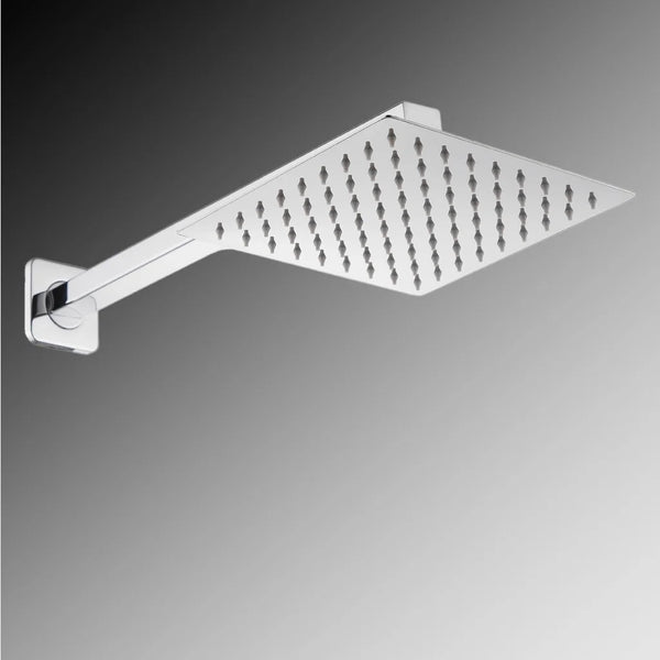 Chuveiro Quadrado em Aço Inox 30x30cm com Braço de 30cm – Banho de Luxo com Pressurização Natural