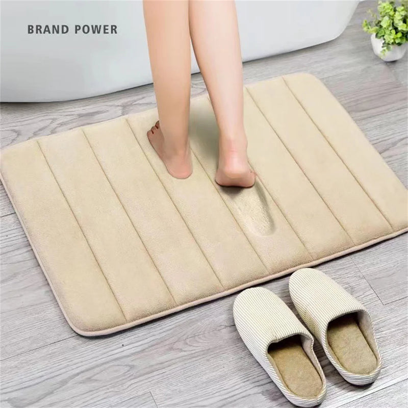 Tapete de Banheiro Super Absorvente com Espuma de Memória – Conforto e Segurança a Cada Passo