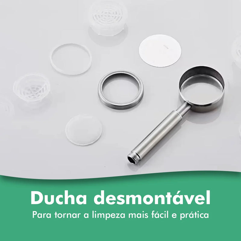 Chuveiro Ducha de Alta Pressão em Aço Inoxidável – Potência e Economia em Cada Jato