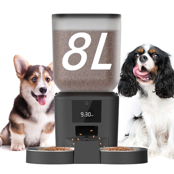 Alimentador Automático Inteligente para Pets  | Com Controle via Botão | Capacidade 8L | Ideal para Gatos e Cães