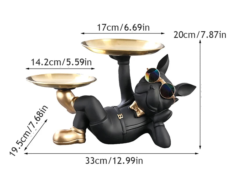 Estátua Bulldog Premium – Organização e Estilo em um Só Item