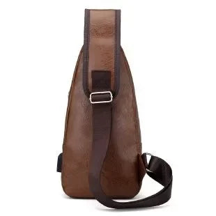 Bolsa Transversal Masculina com USB e Furo para Fone – Praticidade, Estilo e Segurança no Seu Dia a Dia