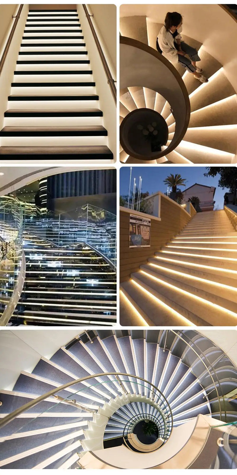 Luz de Escada com Controle Remoto – Sistema Inteligente com Sensor de Movimento e Fita COB LED 3000K