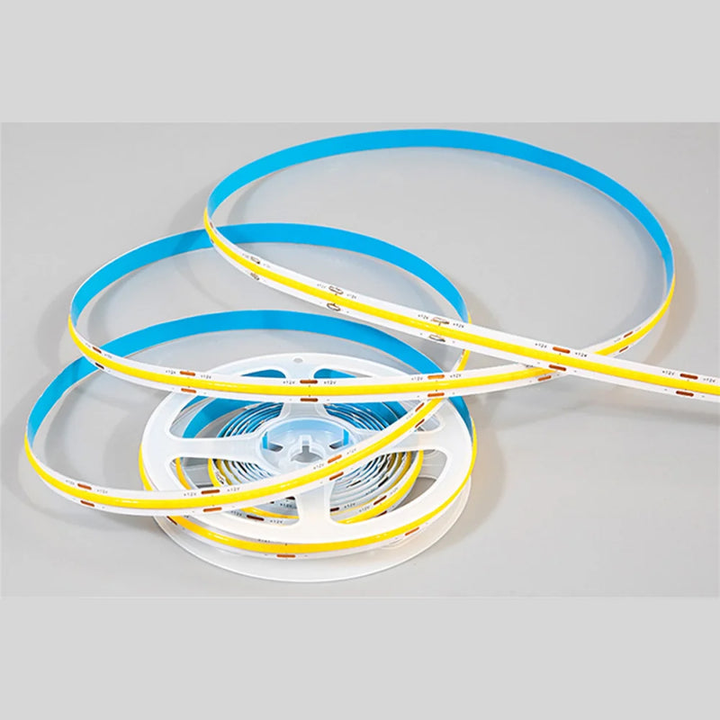 Fita LED COB 252 Leds/m 12V 5m – Branco Quente 3000K para Iluminação Contínua