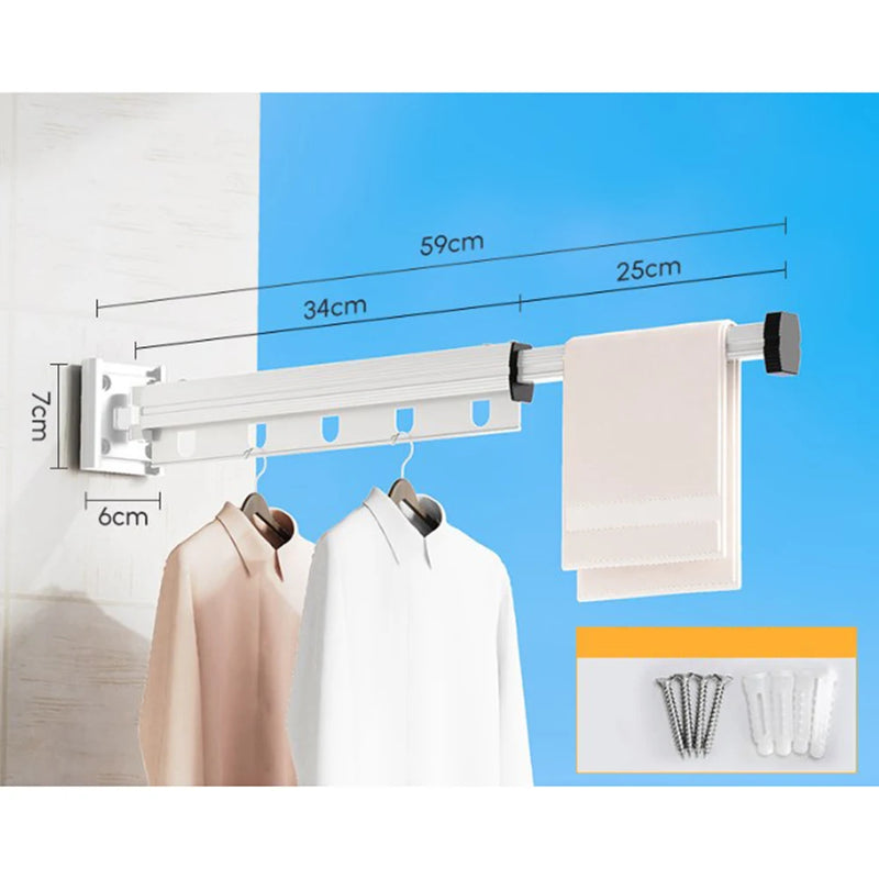 Varal Retrátil Compacto de Alumínio – Praticidade, Durabilidade e Elegância para Seu Espaço