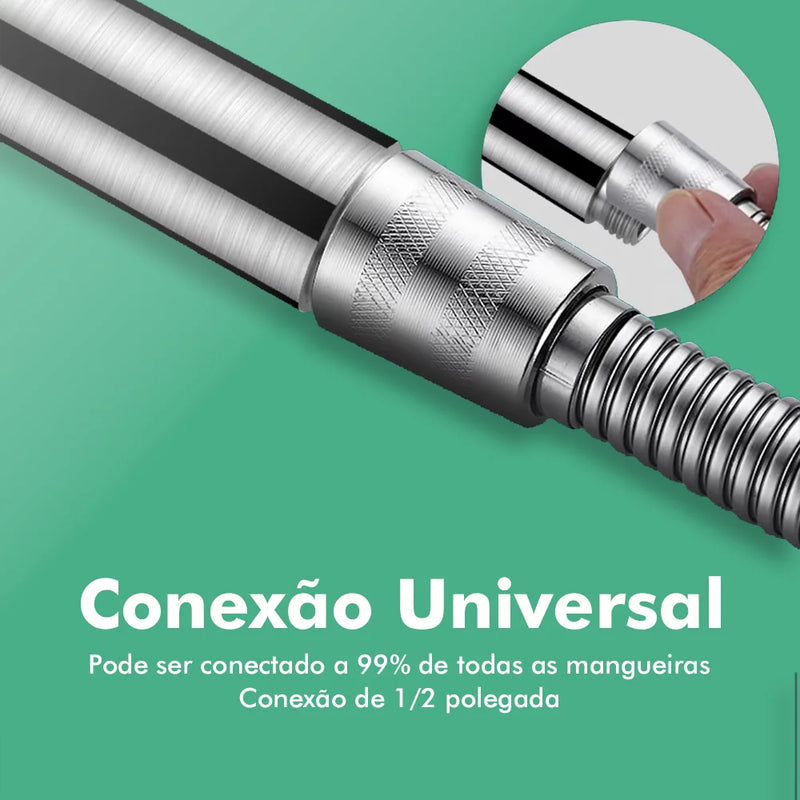 Chuveiro Ducha de Alta Pressão em Aço Inoxidável – Potência e Economia em Cada Jato