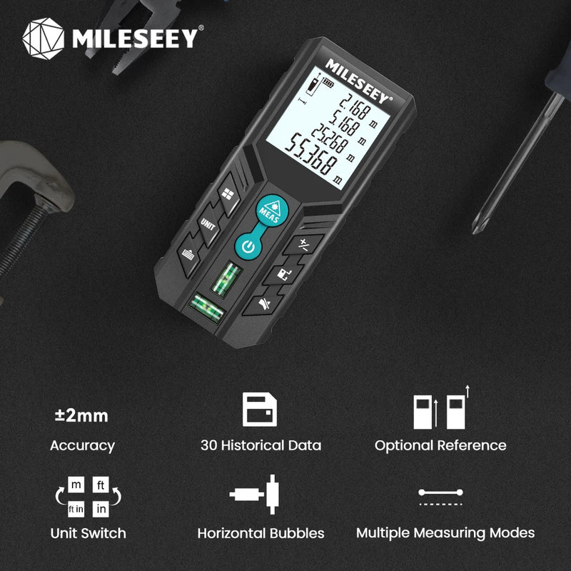 Trena Laser Mileseey D2, X5 e S6 – Medição Profissional com Máxima Precisão e Praticidade
