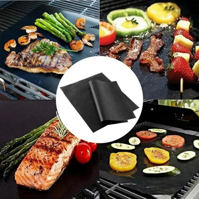 Kit com 3 Mantas Térmicas Antiaderentes para Churrasco – Reutilizável e Super Prática