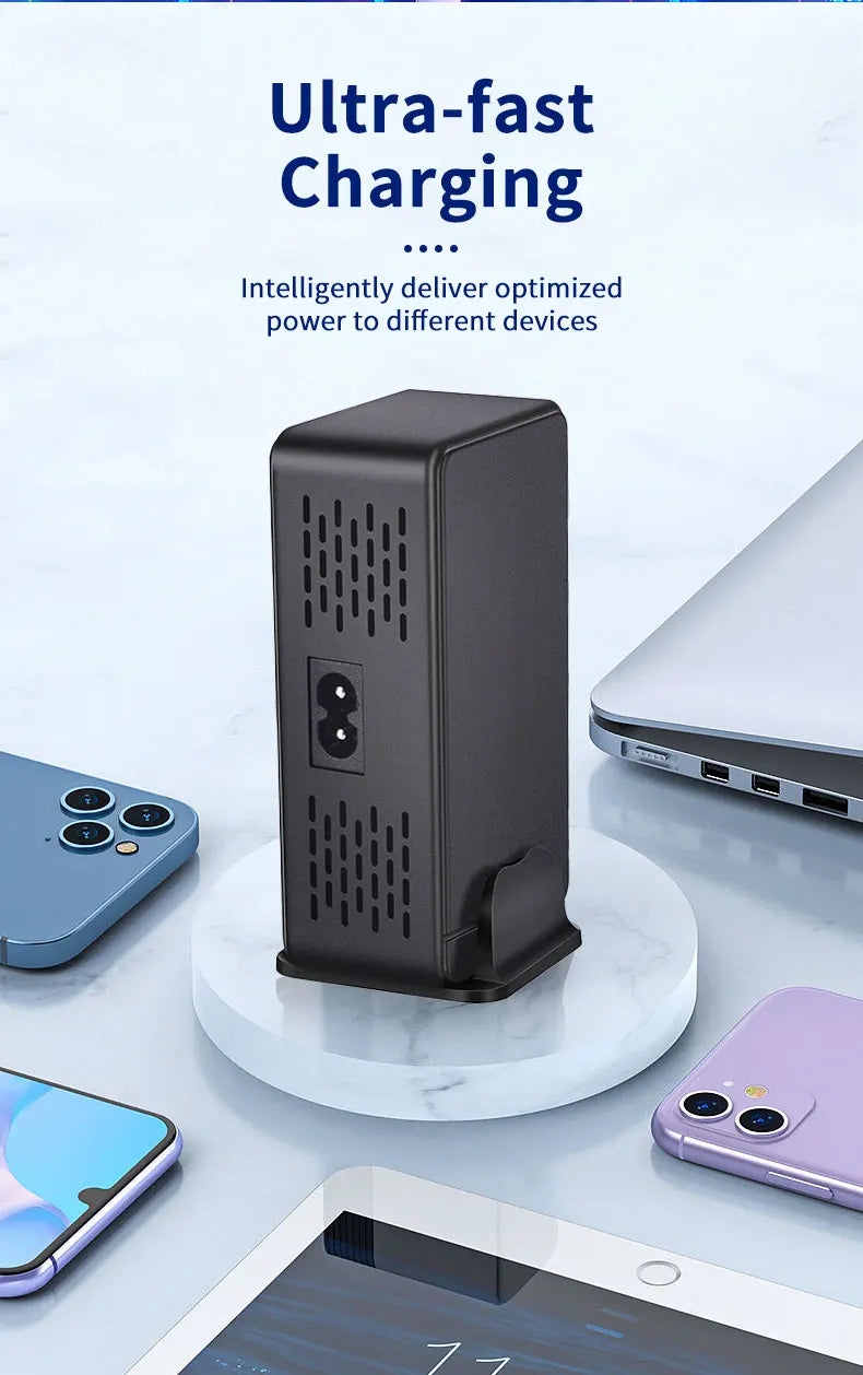 Hub de Carga Rápida 8 em 1 USB-C 268W – GaN Pro