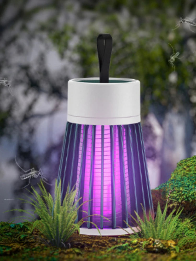 Lâmpada Elétrica Mata-Mosquitos com Luz UV USB Recarregável – Diga Adeus aos Insetos com Segurança e Praticidade