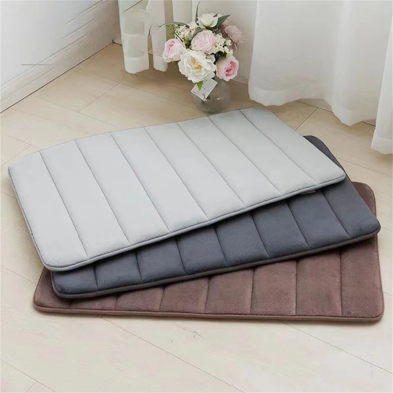 Tapete de Banheiro Super Absorvente com Espuma de Memória – Conforto e Segurança a Cada Passo