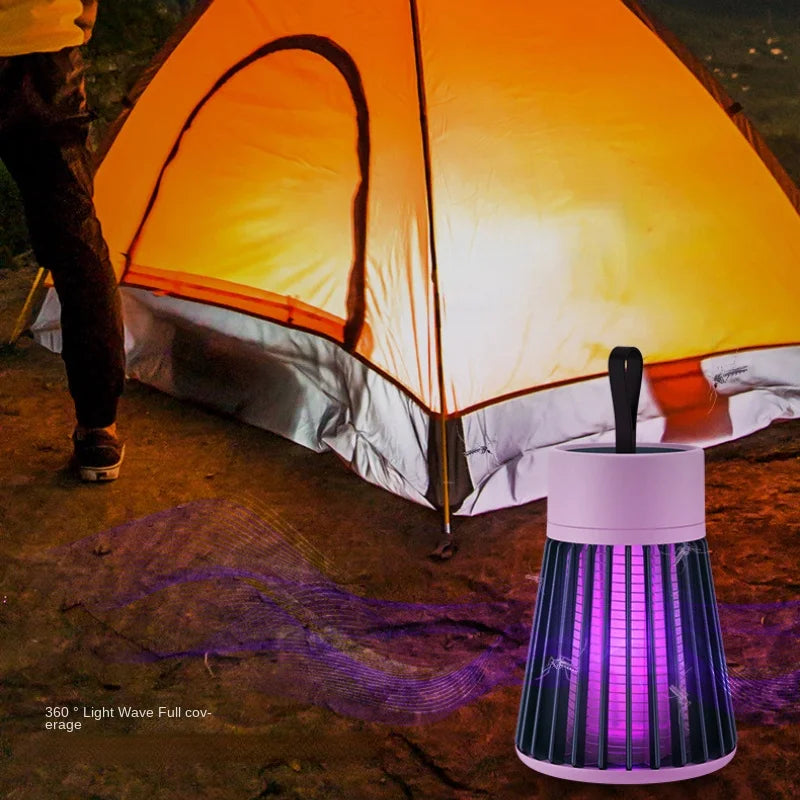 Lâmpada Elétrica Mata-Mosquitos com Luz UV USB Recarregável – Diga Adeus aos Insetos com Segurança e Praticidade