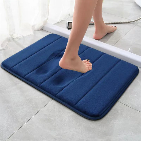 Tapete de Banheiro Super Absorvente com Espuma de Memória – Conforto e Segurança a Cada Passo