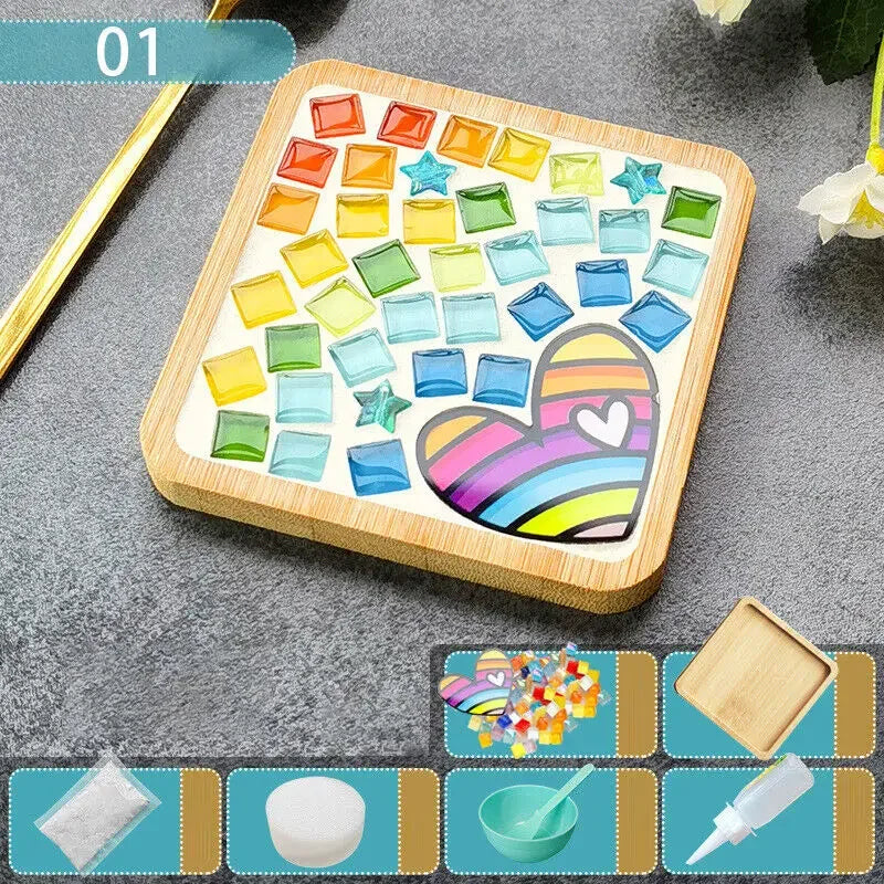 Kit Mosaico e Bambu com Peças Coloridas – Criatividade, Sustentabilidade e Diversão para os Pequenos