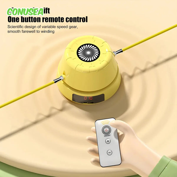 Máquina de Pular Corda Elétrica com Controle Remoto – Treino Inteligente e Divertido para Todas as Idades