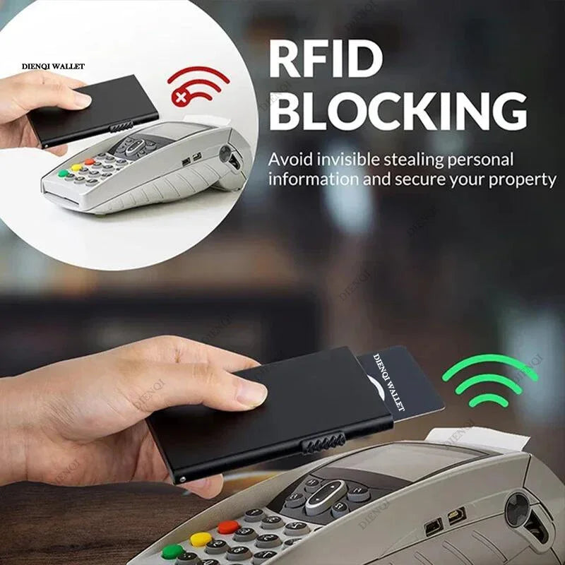 Carteira Porta Cartões com Proteção RFID | Segurança e Estilo no Seu Bolso
