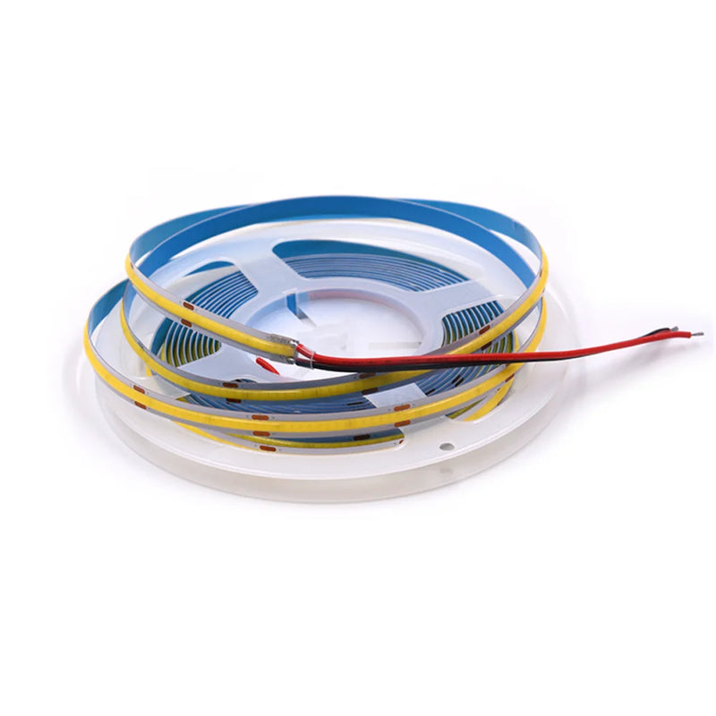 Fita LED COB 252 Leds/m 12V 5m – Branco Quente 3000K para Iluminação Contínua