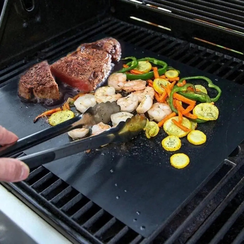 Kit com 2 Mantas Térmicas Antiaderentes para Churrasco – Reutilizável e Super Prática