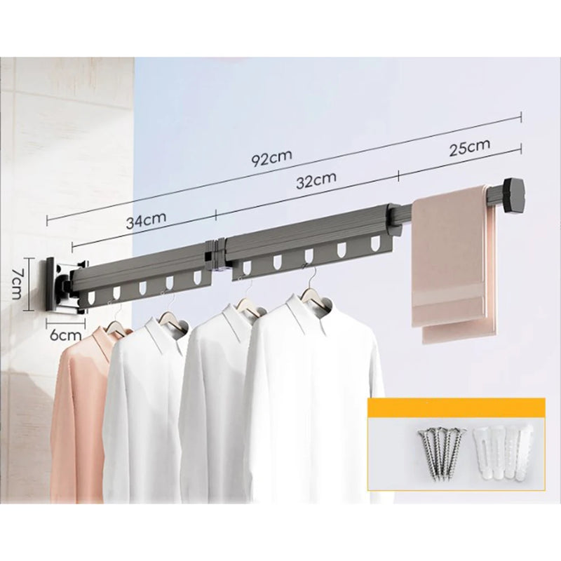 Varal Retrátil Compacto de Alumínio – Praticidade, Durabilidade e Elegância para Seu Espaço